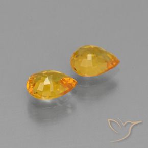 Shop natural 1.30ct Or orange foncé Saphir gems, En forme de poire, from Tanzanie at GemSelect. In stock, global shipping!