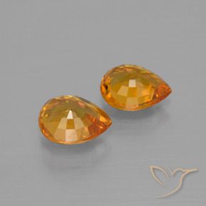 Shop natural 1.40ct Abricot orange Saphir gems, En forme de poire, from Tanzanie at GemSelect. In stock, global shipping!