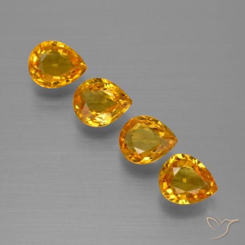 Shop natural 2.56ct Doré-orange foncé Saphir gems, En forme de poire, from Tanzanie at GemSelect. In stock, global shipping!
