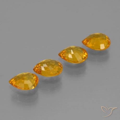 Shop natural 2.56ct Doré-orange foncé Saphir gems, En forme de poire, from Tanzanie at GemSelect. In stock, global shipping!
