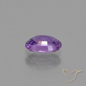 Saphir Violet rose moyen naturelle ovale, 0.54 ct, VS