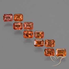 Shop natural 2.63ct Orange moyen Saphir gems, Octogone / coupe Émeraude, from Tanzanie at GemSelect. In stock, global shipping!