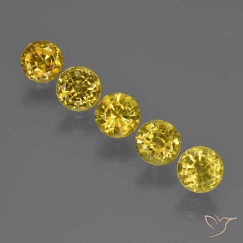 3.05ctw Naturel Jaune miel léger Saphir, Tour, VS