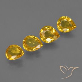 Shop natural 2.42ct Doré Saphir gems, En forme de poire, from Thaïlande at GemSelect. In stock, global shipping!