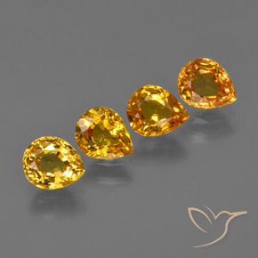 Shop natural 2.70ct Orange moyen Saphir gems, En forme de poire, from Thaïlande at GemSelect. In stock, global shipping!