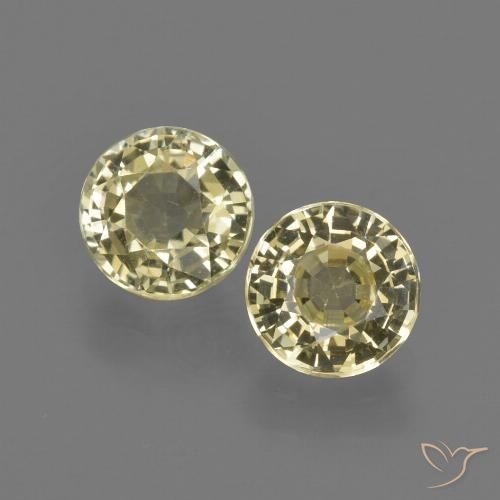 1.86ctw Naturel Jaune pâle Saphir, Tour, VS