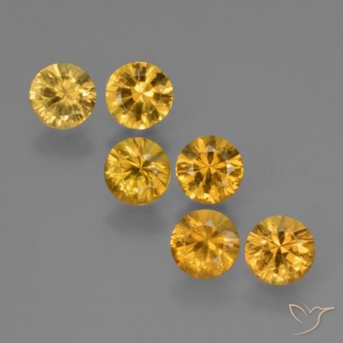 2.27ctw Naturel Orange doré profond Saphir, Tour, VS