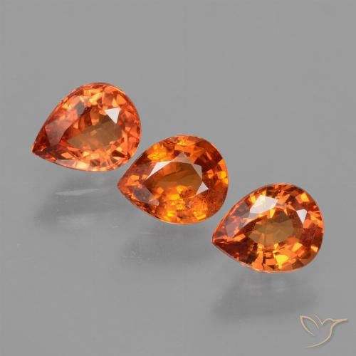 2.06ctw Naturel Orange rougeâtre Saphir, En forme de poire, VS