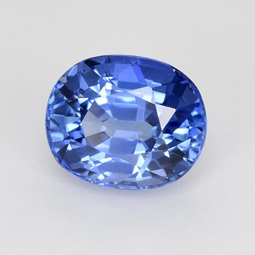 Saphir Bleu foncé moyen naturelle ovale, 2.32 ct, VS