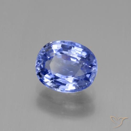 Saphir Bleu pastel naturelle ovale, 2.63 ct, VVS-VS
