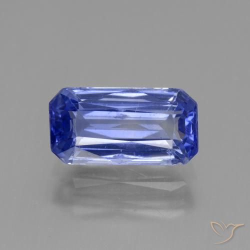 2.98ct Naturel Bleu pourpre profond Saphir, Octogone / coupe Émeraude, VS, Photo A