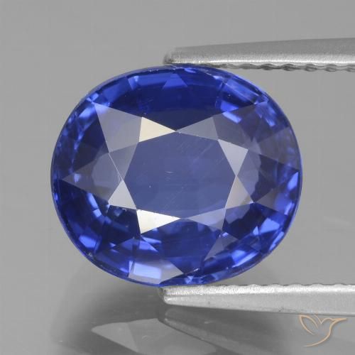 Saphir Bleu Barbeau naturelle ovale, 4.77 ct, VVS-VS
