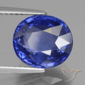 Saphir Bleu Barbeau naturelle ovale, 4.77 ct, VVS-VS