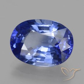 Saphir Violet foncé Bleu naturelle ovale, 5.54 ct, VVS-VS