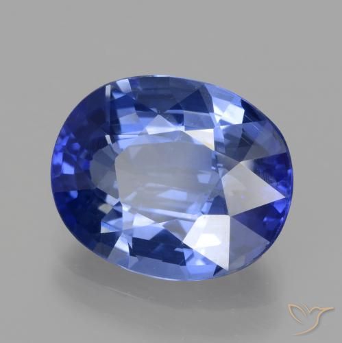 Saphir Bleu Barbeau naturelle ovale, 5.96 ct, VVS-VS