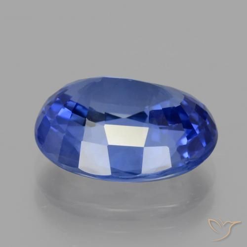 Saphir Bleu Barbeau naturelle ovale, 5.96 ct, VVS-VS