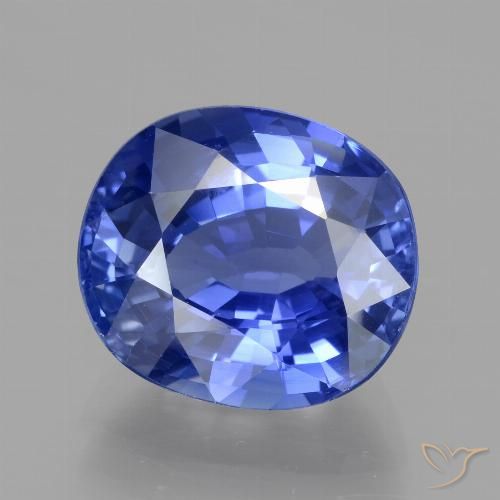 5.67ct Naturel Bleu Barbeau Saphir, ovale, VS