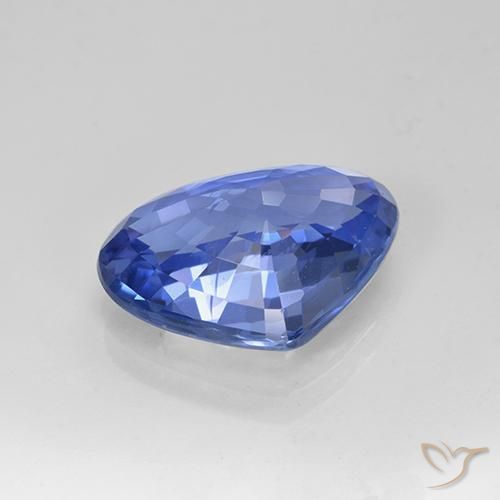 Saphir Bleu Barbeau naturelle En forme de poire, 5.40 ct, VVS-VS