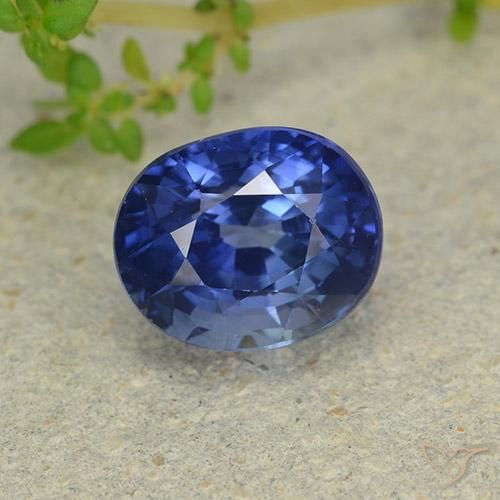 3.38ct Naturel Bleu Barbeau Saphir, ovale, VS