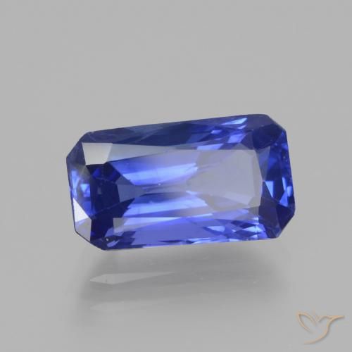 Saphir Violet foncé Bleu naturelle Octogone / coupe Émeraude, 3.76 ct, VS