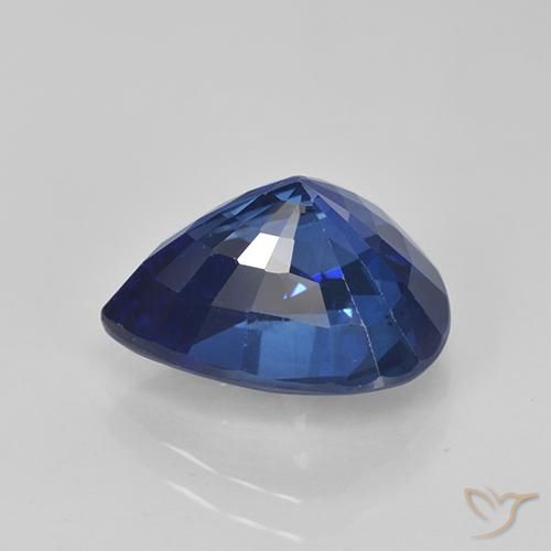 Saphir Bleu royal naturelle En forme de poire, 4.46 ct, VS
