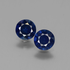 Achetez naturel 0.99ct Bleu marine Saphir gems, Coupe roude, En provenance Madagascar chez GemSelect. En stock, livraison internationale!