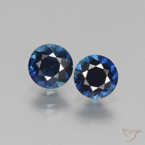 1.14ctw Naturel Bleu noirâtre Saphir, Tour, VS