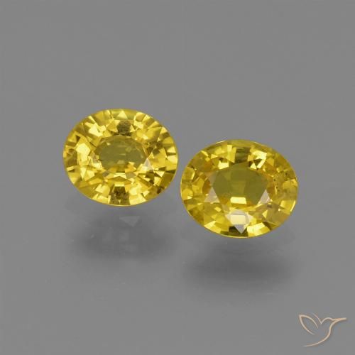 1.48ctw Naturel Jaune Saphir, ovale, VS