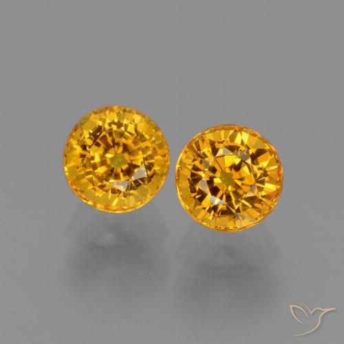 1.55ctw Naturel Orange-or moyen-léger Saphir, Tour, VS