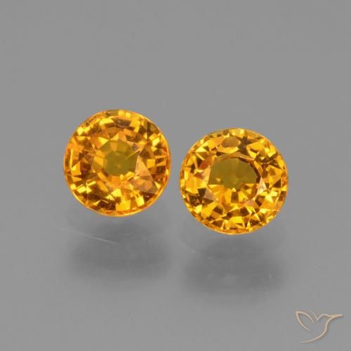 1.27ctw Naturel Orange-or Saphir, Tour, VS