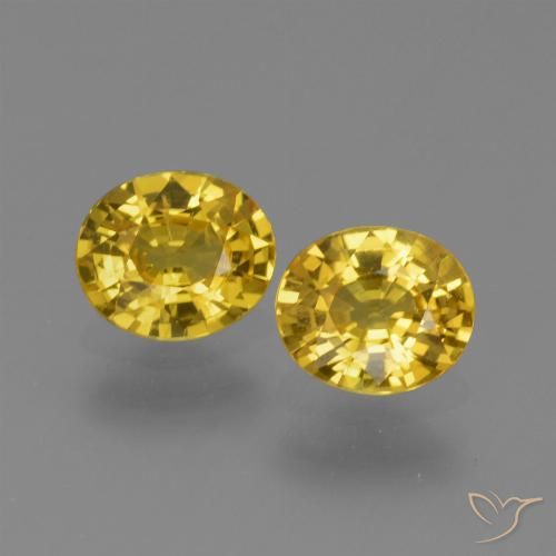 1.39ctw Naturel Jaune foncé Saphir, ovale, VS, Photo A