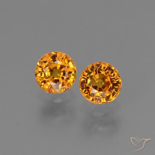 1.32ctw Naturel Doré-orange foncé Saphir, Tour, VVS-VS