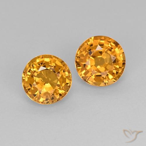 1.09ctw Naturel Doré-orange foncé Saphir, Tour, VS
