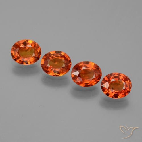 2.80ctw Naturel Orange feu Saphir, ovale, VS