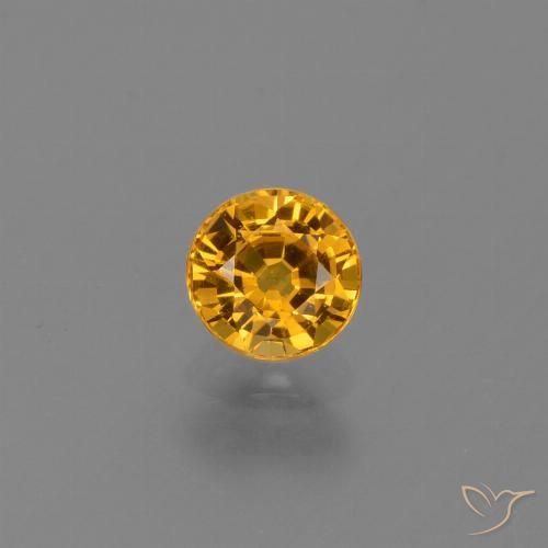 0.74ct Naturel Orange doré profond Saphir, Tour, VVS-VS
