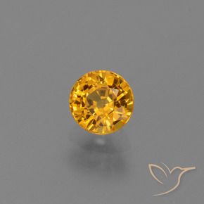 Saphir Orange doré profond naturelle Tour, 0.74 ct, VVS-VS