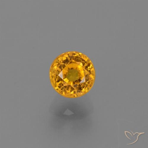 0.84ct Naturel Or orange foncé Saphir, Tour, VS