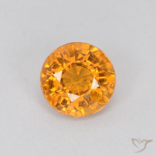 0.71ct Naturel Orange-or Saphir, Tour, VS