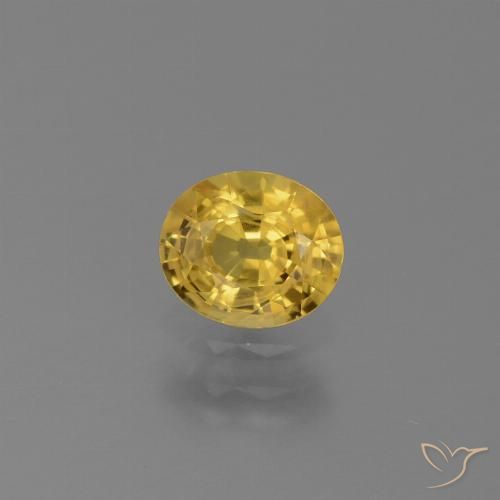 0.76ct Naturel Doré Saphir, ovale, VS