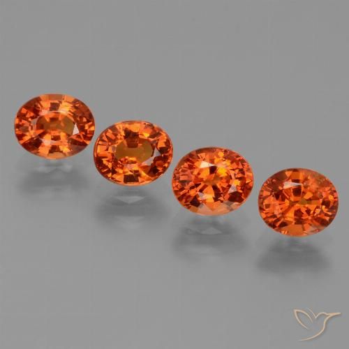 3.19ctw Naturel Orange rougeâtre Saphir, ovale, VS