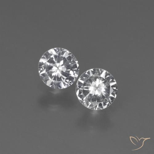0.63ctw Naturel Blanc clair Saphir, Tour, VS