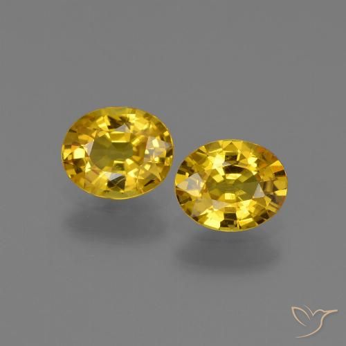 1.29ctw Naturel Doré Saphir, ovale, VS