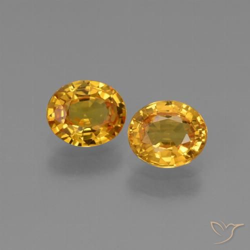 1.41ctw Naturel Doré-orange foncé Saphir, ovale, VS