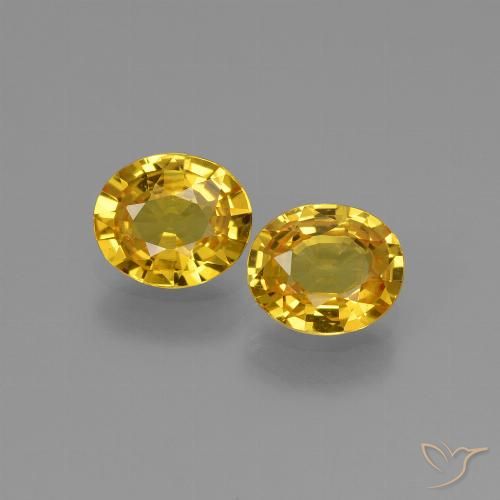 1.23ctw Naturel Doré Saphir, ovale, VS
