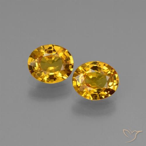 1.32ctw Naturel Orange doré profond Saphir, ovale, VS