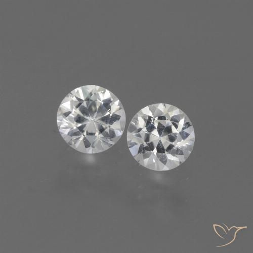 0.83ctw Naturel Blanc Saphir, Tour, VVS-VS