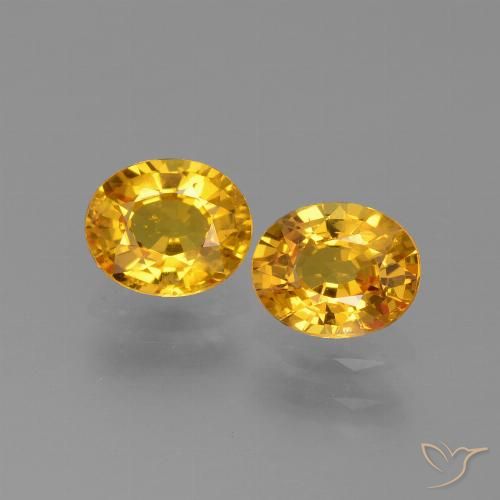 1.64ctw Naturel Orange-or Saphir, ovale, VS