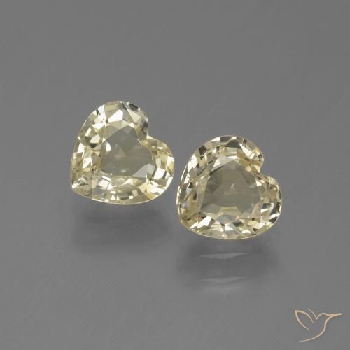 1.47ctw Naturel Doré léger Saphir, Cœur, VVS-VS