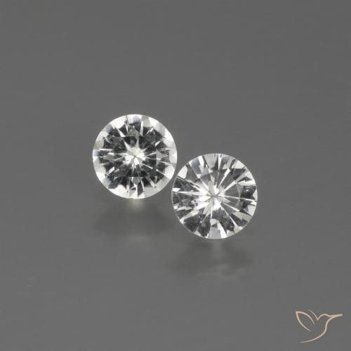 0.65ctw Naturel Blanc clair Saphir, Tour, VVS-VS