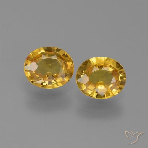 1.44ctw Naturel Doré Saphir, ovale, VVS-VS